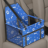 Автомобильная сумка-кресло для животных голубой
