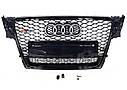 Решітка радіатора Audi A4 стиль RS4 (чорна окантовка, Quattro), фото 2
