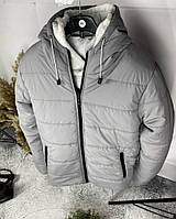 Куртка демісезонна сірого кольору 7-348 гарна якість