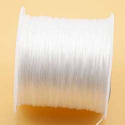 Гумка листкова для браслетів 1 мм Білий +-60 м