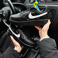 Чоловічі кросівки Nike Air Force 1 LX Chrome Swooshees Black чорні хорошее качество Размер 42(27см);