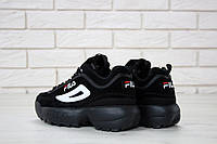 Fila Disruptor 2 Black (Замш) хорошее качество кроссовки и кеды хорошее качество Размер 38