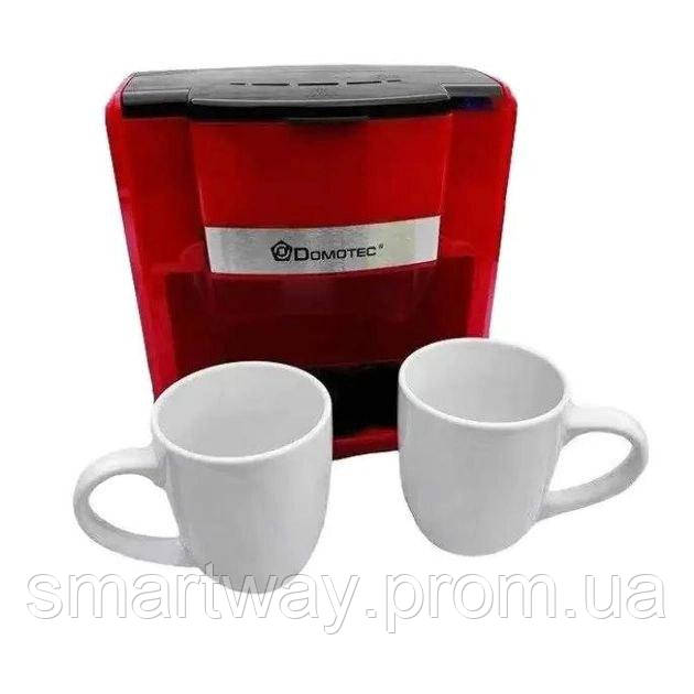 Механическая кофеварка DОMОТЕС МS 0705 с чашками в комплекте, бытовая капельная кофеварка мощностью 500 Вт - фото 4 - id-p1946586417