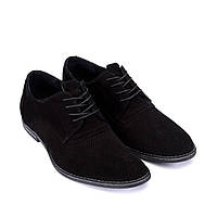 Мужские кожаные летние туфли VanKristi classic black хорошее качество