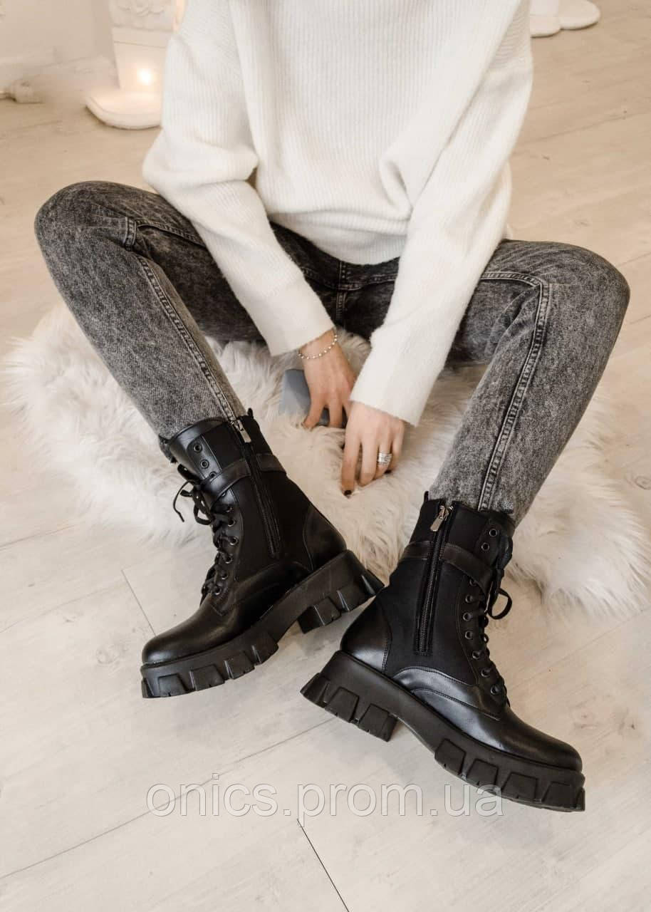 Prada Leather Boots Nylon Pouch Black хорошее качество кроссовки и кеды хорошее качество Размер 37 - фото 10 - id-p1946591174