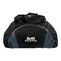 Повседневная мужская сумка для спортзала - BAG TRAFFIC - Чёрная с серым