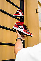 Nike Air Jordan 1 Retro Mid Black Red White 1 хорошее качество кроссовки и кеды хорошее качество Размер 38