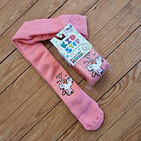 Махрові колготи для дівчинки «Meow», зріст 104-110, колір кораловий