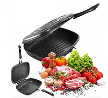 Сковорода Гриль Подвійна з Гранітним Покриттям Unique UN-5182 30 см