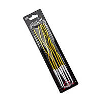 Свічки для торта "Коктейльні" золото хром 13 см 6 шт Твоя Забава