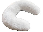 Плюшева підголовник-подушка "Підкова" молочний колір для косметологічної кушетки та масажного столу, фото 2