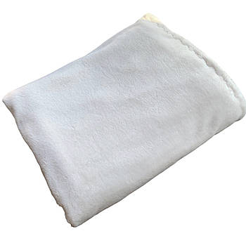 Плюшевий плед на косметологічну кушетку, молочний колір в салони краси, масажні кабінети, спа салони, для дому