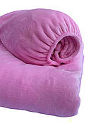 Набір плед і чохол плюшевий, багаторазовий для кушетки, колір: ніжно розовий для масажу, фото 2