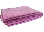 Набір плед і чохол плюшевий, багаторазовий для кушетки, колір: ніжно розовий для масажу, фото 4