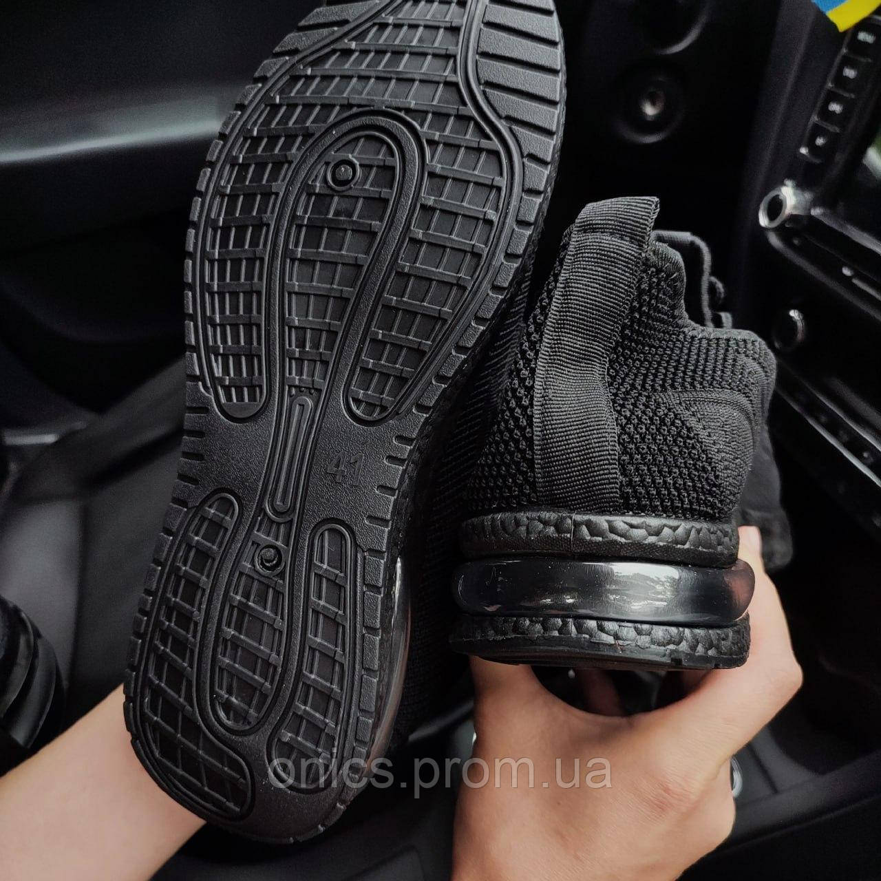 Чоловічі кросівки чорні хорошее качество Размер 41(26см), , ,, - фото 6 - id-p1946575125