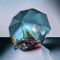Женский зонт полуавтомат Viva, с 9 карбоновыми спицами, компактный зонт с системой антиветер