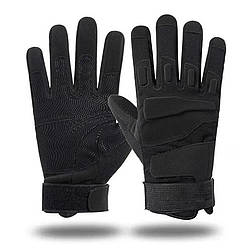 Тактичні рукавиці с закритими пальцями FitArmy / Мотоперчатки M размер(Чорні)