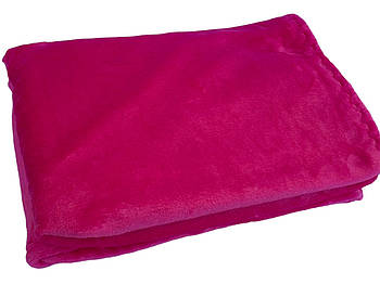 Плюшевий плед на косметологічну кушетку, малиновий колір в салони краси, масажні кабінети, спа салони, для дому