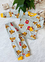 Теплая яркая пижама для мальчиков и девочек 86-92, Тімон і Пумба
