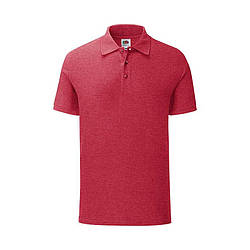 Чоловіча футболка поло червона меланж 402-VH