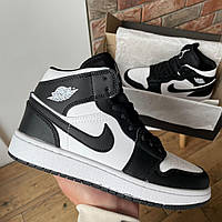 Nike Air Jordan 1 Retro High White Black Logo кроссовки и кеды хорошее качество хорошее качество Размер 36