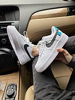 Nike Air Force 1 White Black Blue хорошее качество кроссовки и кеды хорошее качество Размер 37