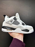 Nike Jordan 4 White Black v2 хорошее качество кроссовки и кеды хорошее качество Размер 36