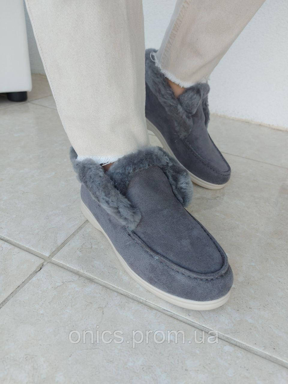 Лофери сірі хорошее качество кроссовки и кеды хорошее качество Размер 37 - фото 5 - id-p1946578993