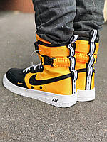 Nike Special Fled Air Force 1 Yellow White Black хорошее качество кроссовки и кеды хорошее качество Размер