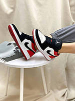 Nike Air Jordan Retro 1 Low Black Toe Red хорошее качество кроссовки и кеды хорошее качество Размер 36