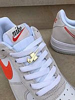 Nike Air Force 1 White Beige Orange хорошее качество кроссовки и кеды хорошее качество Размер 36