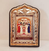 Ікона новомученикам і сповідникам Російським, лік 6х9, у пластиковій чорній рамці