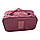 Дорожня косметичка, несесер у подорожі, органайзер для косметики Travel Case (бордовий), фото 4