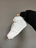Nike Air Jordan 1 High White Fur хорошее качество кроссовки и кеды хорошее качество Размер 36