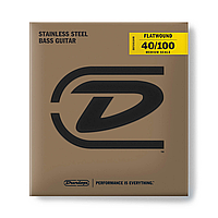 Струны для 4-струнной бас-гитары Dunlop DBFS40100M Flatwound Stainless Steel .040 - .100