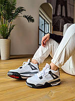 Nike Air Jordan Retro 4 White Cement хорошее качество кроссовки и кеды хорошее качество Размер 36