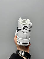 Nike Air Force 1 High White Black Logo Fur PREMIUM хорошее качество кроссовки и кеды хорошее качество Размер