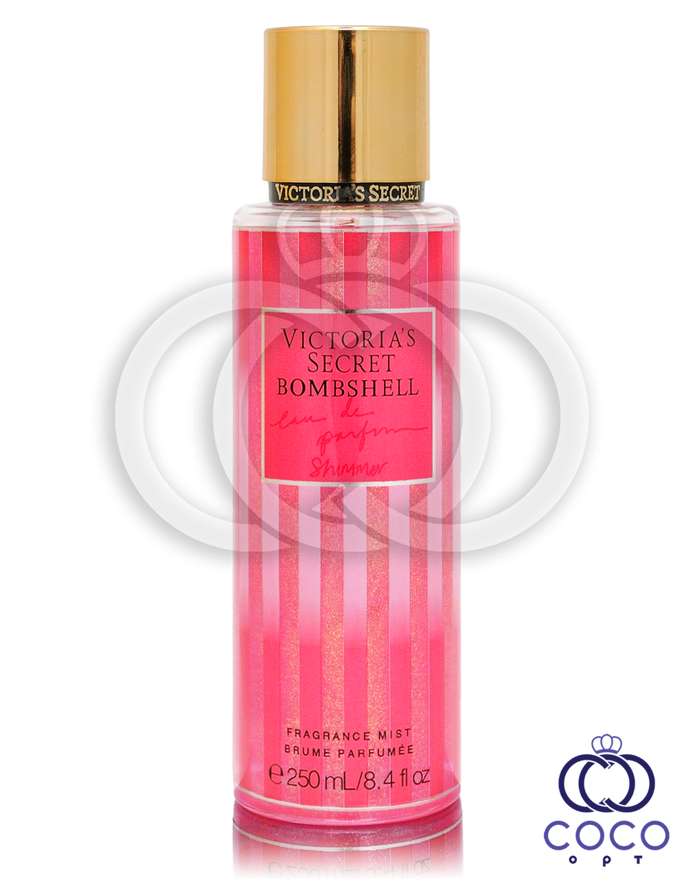 Спрей парфумований для тіла Victoria's Secret Bombshell Eau De Parfum Shimmer із шимером 250 ml, фото 1