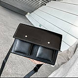 Сумка FILWHITEBAG прямокутна через плече крос-боді чорна, фото 3