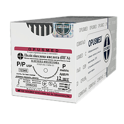 ПГА USP(EP): 3/0(М2), 0,75 м Колюча голка 24мм 1/2, OPUSMED® (Полигликолевая кислота ПГА)