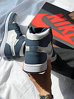 Nike Air Jordan 1 Retro Mid Navy Blue White 2 хорошее качество кроссовки и кеды хорошее качество Размер 42