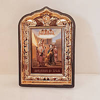 Ікона Введення в храм Пресвятої Богородиці, лик 6х9, у пластиковій чорній рамці