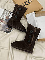 UGG Bailey Button Triplet II Brown Umber хорошее качество кроссовки и кеды хорошее качество Размер 36