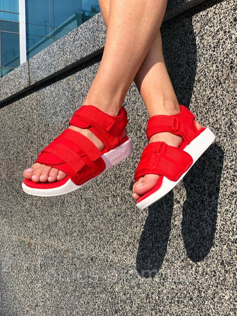 Adidas Adilette Red White хорошее качество кроссовки и кеды хорошее качество Размер 38 - фото 1 - id-p1946602141