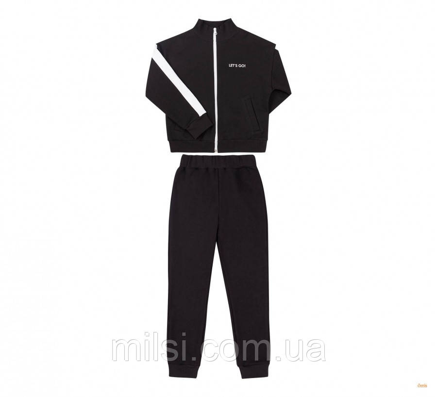 Костюм дитячий 140 Бембі КС730/Y00.трикотаж двунитка чорний