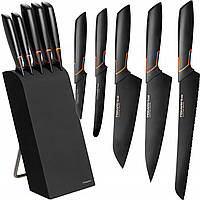 Кухонный Набор Ножей 5 предметов с пластиковым блоком Fiskars "Edge" (1003099) Нержавеющая сталь