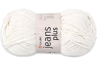 YarnArt Jeans Plus, Білий No1