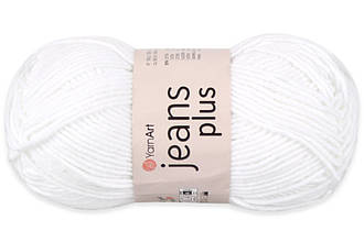 YarnArt Jeans Plus, Белоснежный №62