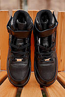 Nike Air Force 1 Mid Black Fur хорошее качество кроссовки и кеды хорошее качество Размер 36