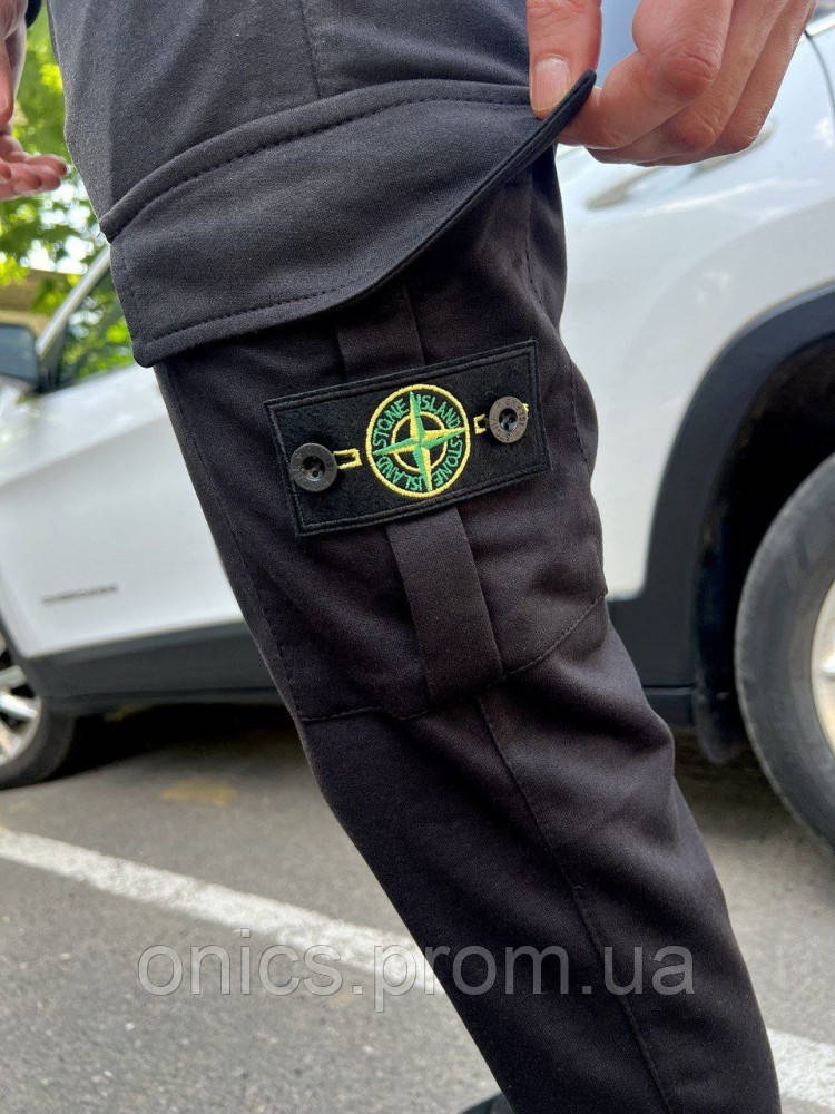 Костюм Stone Island черный хорошее качество - фото 1 - id-p1946556089